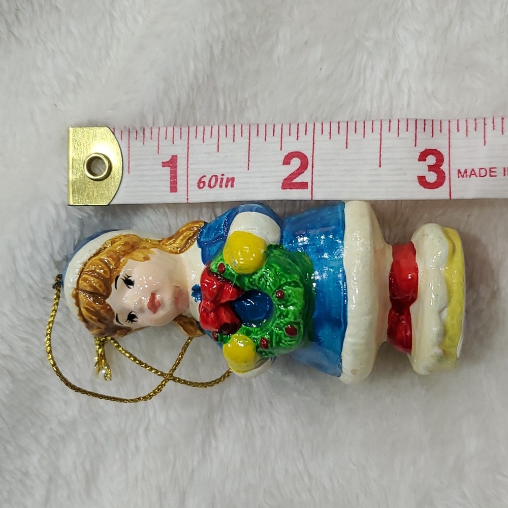 💥50% sale💥Vintage ornament lady with wreath #1474 - Picture 3 of 6